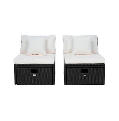 Pramla Outdoor Set With Ottoman
