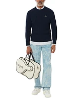 Lacoste Men's Regular-Fit Cable-Knit Crewneck Sweater