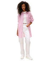Tommy Jeans Women's Cotton Oversized Mini Shirt Dress