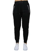 Galaxy By Harvic Women's Loose Fit Fleece Lined Jogger Sweatpants with Zipper Pockets