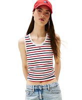Tommy Jeans Women's Essential Ribbed Striped Tank Top
