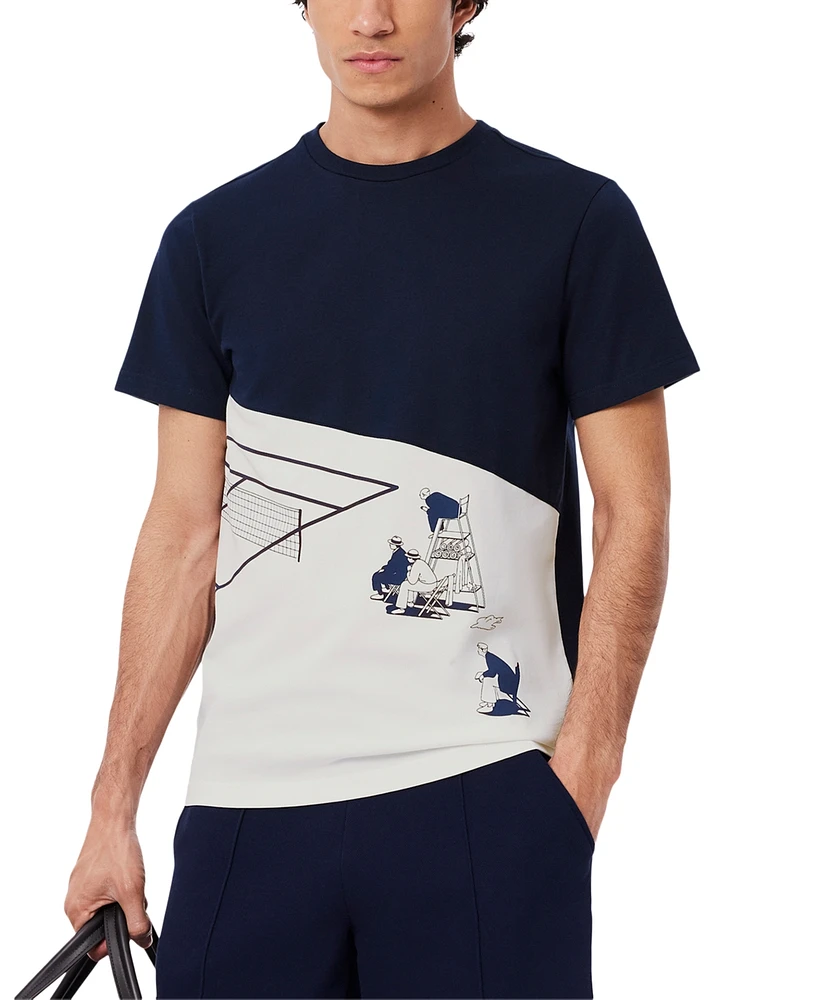 Lacoste Men's Tennis Court Graphic T-Shirt