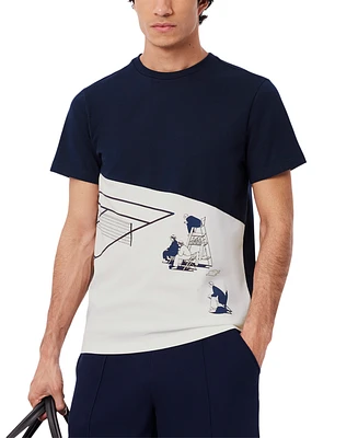 Lacoste Men's Tennis Court Graphic T-Shirt