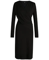 Boss by Hugo Women's Stretch Crepe Wrap-Front Dress