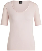 Boss by Hugo Boss Women's Ribbed Scoop-Neck T-Shirt