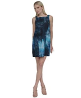 Dkny Women's Printed Square-Neck Sleeveless Dress