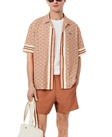 Lacoste Men's Geo-Pattern Stripe Woven Shirt - F91