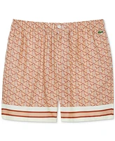 Lacoste Men's Relaxed-Fit Geo-Pattern Stripe Woven Shorts