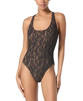 Michael Kors Women's Floral Lace Cross Back One-Piece Swimsuit