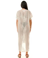 Marcus Adler Women's Embroidered Sheer Caftan