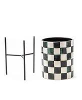 Mackenzie-Childs Courtly Check Tabletop Planter