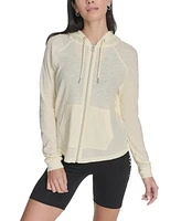 Calvin Klein Performance Ruched-Sleeve Zip Hoodie