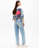 Tommy Jeans Women's Layla Cotton High-Rise Slim Straight