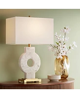 Possini Euro Mavi 25 1/2" Modern Alabaster Marble Stone Table Lamp - Possini Euro Design