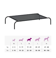 Elevated Dog Bed Black L Textilene