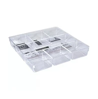 Acrylic Drawer Organizer, 6-Section, Clear Makeup Tray Organizer for Makeup and Other Beauty Essentials for Bathrooms, Countertops and Drawer