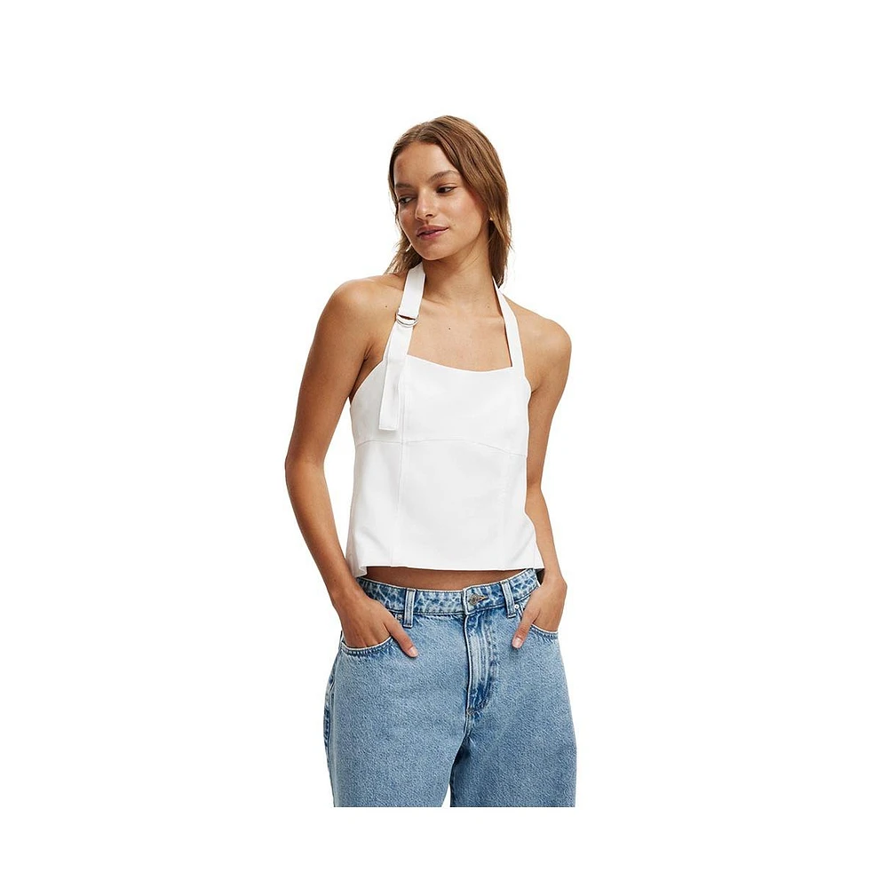 Cotton On Women's Luis Halter Seam Top