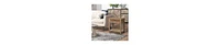 Rattan Front Drawer Side Table – Mango Wood with Open Shelf