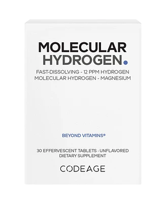 Codeage Molecular Hydrogen Supplement - Fast-Dissolving 12 Ppm Hydrogen Water Tablets with Elemental Magnesium - Hydration Tablet Body Function
