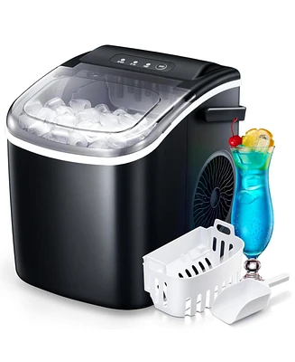 Cowsar 26.5lbs Ice Maker Portable Countertop, 9 Bullet Cubes 6 Mins, Self-Cleaning