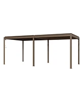 Mondawe 10x20FT Outdoor Aluminum Pergola Louvered