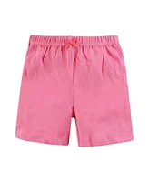 Hudson Baby Girls Shorts Bottoms 4-Pack, Rainbow Stripe, 9-12 Months