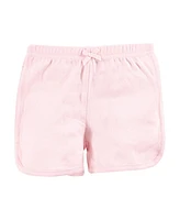 Hudson Baby Girls Shorts Bottoms 4-Pack, Palm Flamingo, 9-12 Months