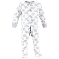 Hudson Baby Boys Cotton Sleep and Play, Safari Friends