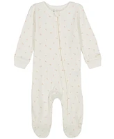 Calvin Klein Baby Girls Printed Knit Footed Zip-up Coverall