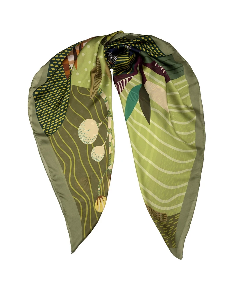 Sandra - Large Silk Scarf for Women
