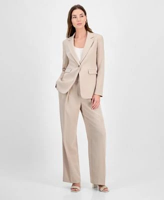 Bar Iii Womens High Rise Wide Leg Pants One Button Blazer Exclusively At Macys