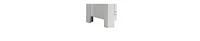 Nightstand with 2 Drawers and Black Handles for Bedroom Storage