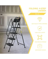 Step Foldable Light Weight Wide Anti Slip Pedal and Safety Handle