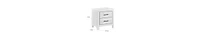 2-Drawer Nightstand – Sleek Design with Nickel Handles