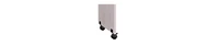 Mobile Wooden Desk Return with Grain Details and Smooth Casters