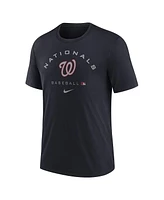 Nike Men's Black Washington Nationals Authentic Collection Tri-Blend Performance T-Shirt