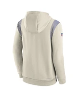 Nike Men's Tan Los Angeles Rams Sideline Athletic Stack Performance Pullover Hoodie