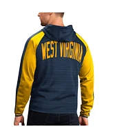 G-iii Sports by Carl Banks Men's Navy West Virginia Mountaineers Neutral Zone Raglan Full-Zip Track Jacket Hoodie