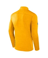 Fanatics Men's Heather Gold Nashville Predators Authentic Pro Quarter-Zip Top