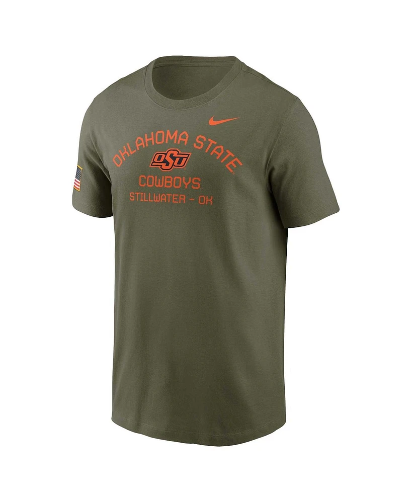 Nike Men's Olive Oklahoma State Cowboys 2024 Military Appreciation Performance T-Shirt
