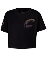 Pro Standard Women's Black Cleveland Cavaliers Jewels Boxy Cropped T-Shirt