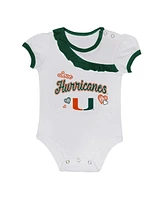 Outerstuff Girls Baby Boys and 2-Piece Miami Hurricanes Love My Team Bodysuit Skirt Set