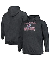Profile Men's Heather Charcoal Colorado Avalanche Big Tall Arch Over Logo Pullover Hoodie