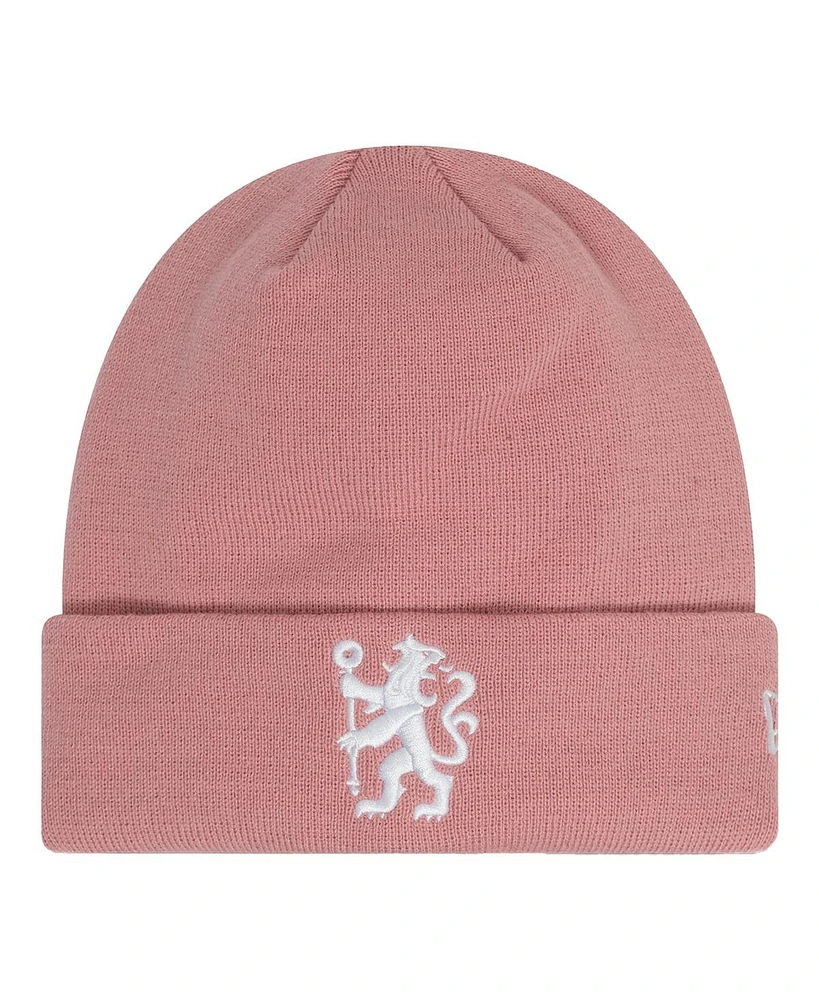 New Era Men's Pink Chelsea Seasonal Cuffed Knit Hat