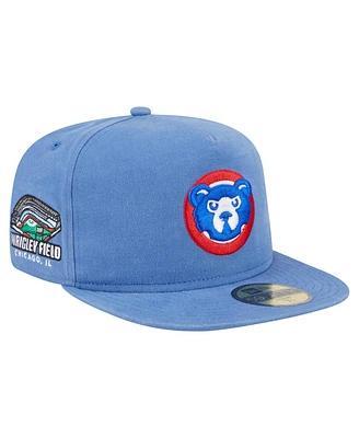 New Era Men's Light Blue Chicago Cubs Championship Side Flag A-Frame 59Fifty Fitted Hat