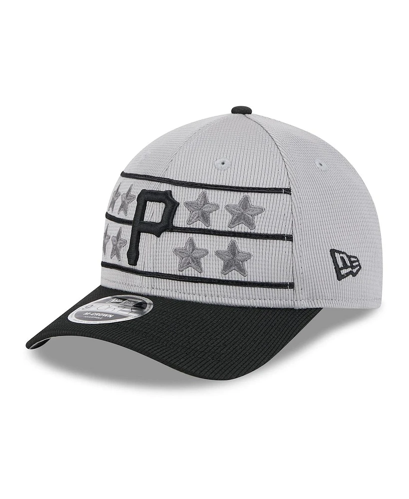 New Era Men's Gray/Black Pittsburgh Pirates 2025 Batting Practice 9Forty M-Crown Adjustable Hat