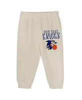 Mitchell & Ness Toddler 2-Piece Cream New York Knicks Hang Time Oversized Pullover Hoodie and Pants Set