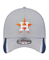 New Era Men's Gray Houston Astros Linear 39Thirty Flex-Fit Hat