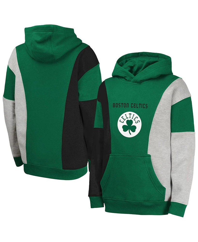Outerstuff Big Boys and Girls Green Boston Celtics Ace The Hole Pullover Hoodie