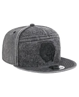 New Era Men's Black Boston Celtics Washed Seven-Panel 9FIFTY Snapback Hat